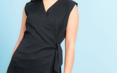 Amie wraparound sleeveless tunic
