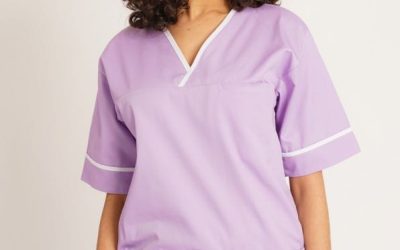 Behrens Contrast Trim Smart Scrub Top Unisex NSTT