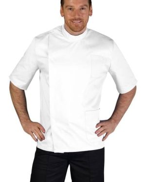 Healthcare Male Dental Tunic With Epaulette Bars White