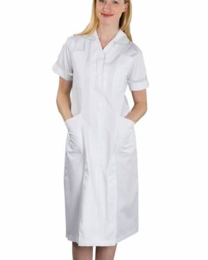 Healthcare Female Dress White/White Trim