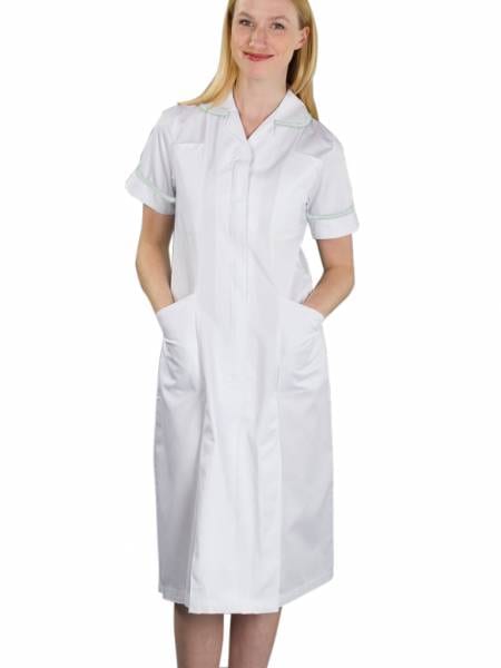 Healthcare Female Dress White/White Trim