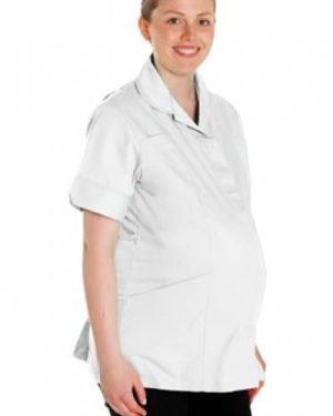 Healthcare Ladies Maternity Tunic White