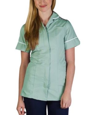 Healthcare Female Tunic Eau de Nil/White Trim