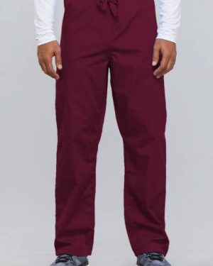 Healthcare Unisex V-neck Scrub Trousers Wine