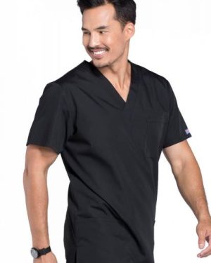 Healthcare Unisex V-neck Scrub Top Caribbean Blue