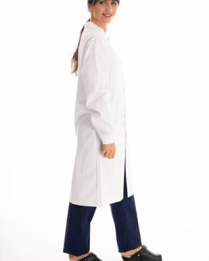 Healthcare Unisex Flame Retardant Lab Coat White