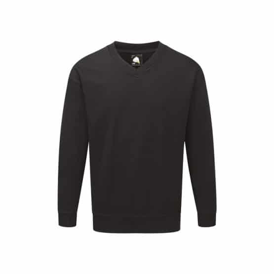 Buzzard Premium V-Neck Unisex Sweatshirt Navy