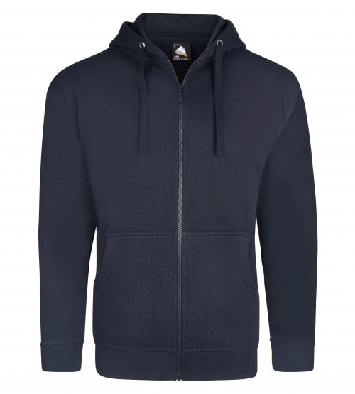 Macaw Hooded Zipped Unisex Sweatshirt Navy