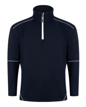 Fireback Quarter Zip Unisex Sweatshirt Navy - Navy