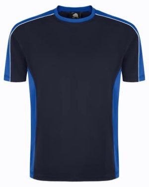 Avocet Two Tone Polyester Unisex T-Shirt Navy - Royal Blue