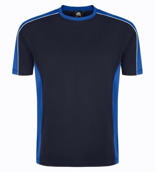 Avocet Two Tone Polyester T-Shirt Navy - Royal Blue Unisex