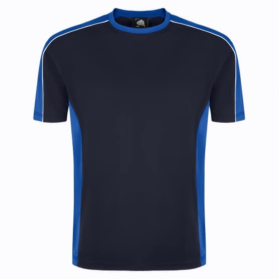 Avocet Two Tone Polyester Unisex T-Shirt Navy - Royal Blue