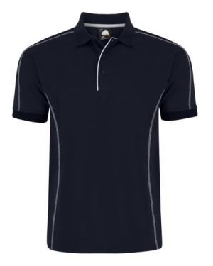 Crane Contrast Unisex Poloshirt Navy