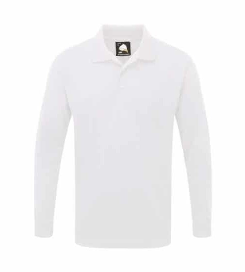 Weaver Premium Long Sleeved Unisex Poloshirt White