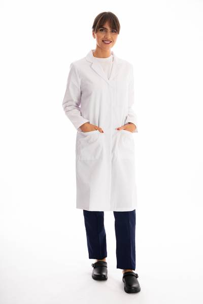Healthcare Ladies Lab Coat White