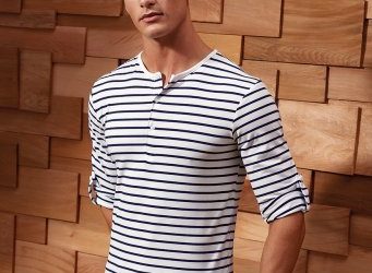 PR218 Premier Mens Long John Roll Sleeve T-Shirt