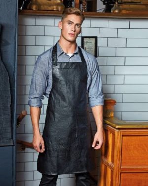 PR139 Premier Faux Leather Bib Apron