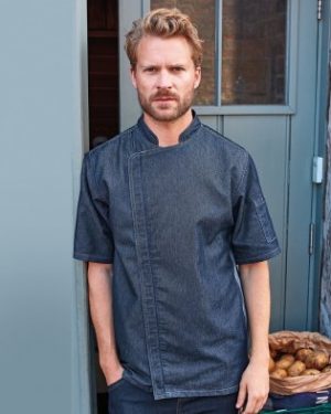 PR906 Premier Short Sleeve Zipped Chef's Jacket