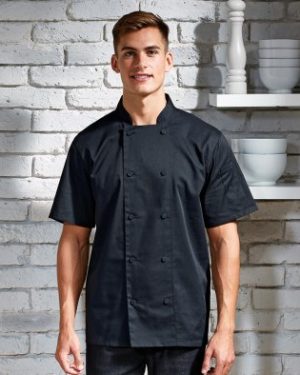 PR902 Premier Coolchecker® Short Sleeve Chef's Jacket