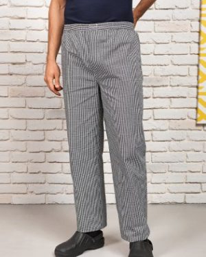PR552 Premier Pull On Chef's Check Trousers