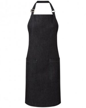 PR113 Premier Fairtrade Certified Organic Cotton Denim Bib Apron Indigo Denim