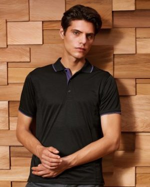 PR618 Premier Mens Contrast Coolchecker Pique Polo Shirt