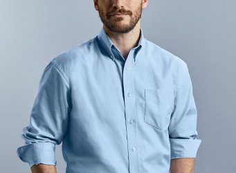 932M Russell Collection Long Sleeve Easy Care Oxford Shirt