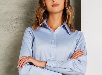K702 Kustom Kit Womens Premium Long Sleeve Tailored Oxford Shirt