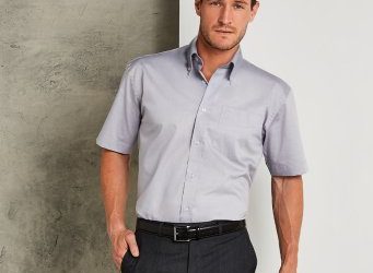 K109 Kustom Kit Premium Short Sleeve Classic Fit Oxford Shirt