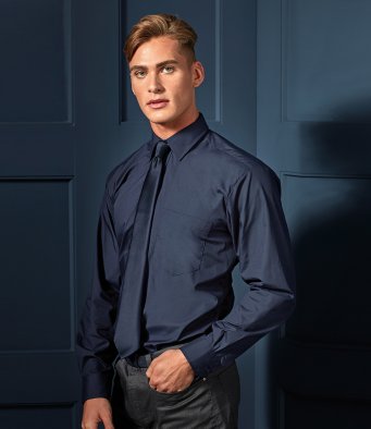 PR200 Premier Mens Long Sleeve Poplin Shirt - Workwear Online