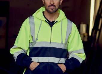 YK032 Yoko Hi-Vis Zip Hoodie