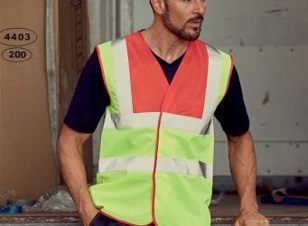 YK102 Yoko Hi-Vis Two Band and Braces Waistcoat