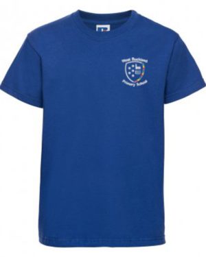 180b West Buckland School PE T-Shirt Royal Blue