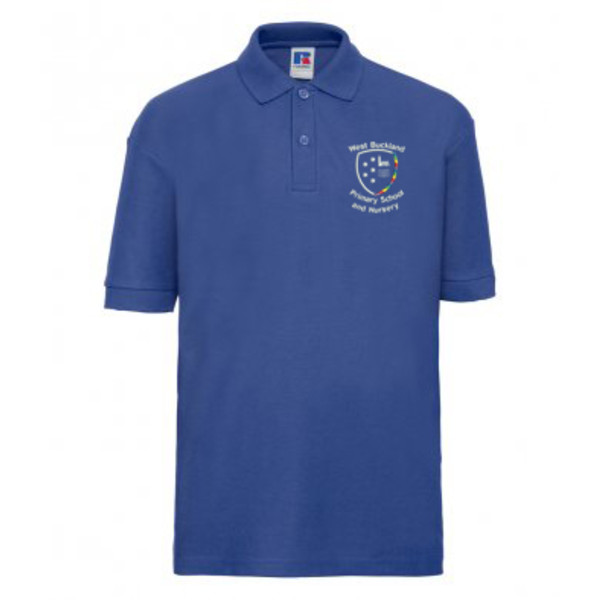 539b West Buckland Nursery Polo Shirt Bright Royal