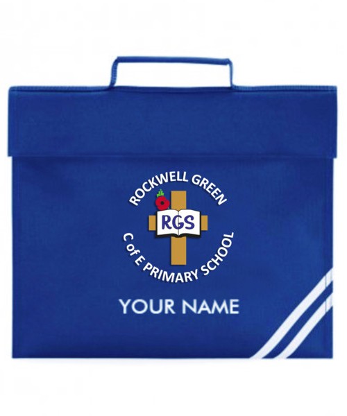 QD456 Rockwell Green Book Bag PLUS NAME Royal Blue