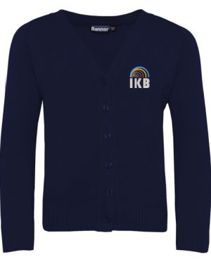 1WQ IKB Kids 50/50 Navy School Cardigan Navy