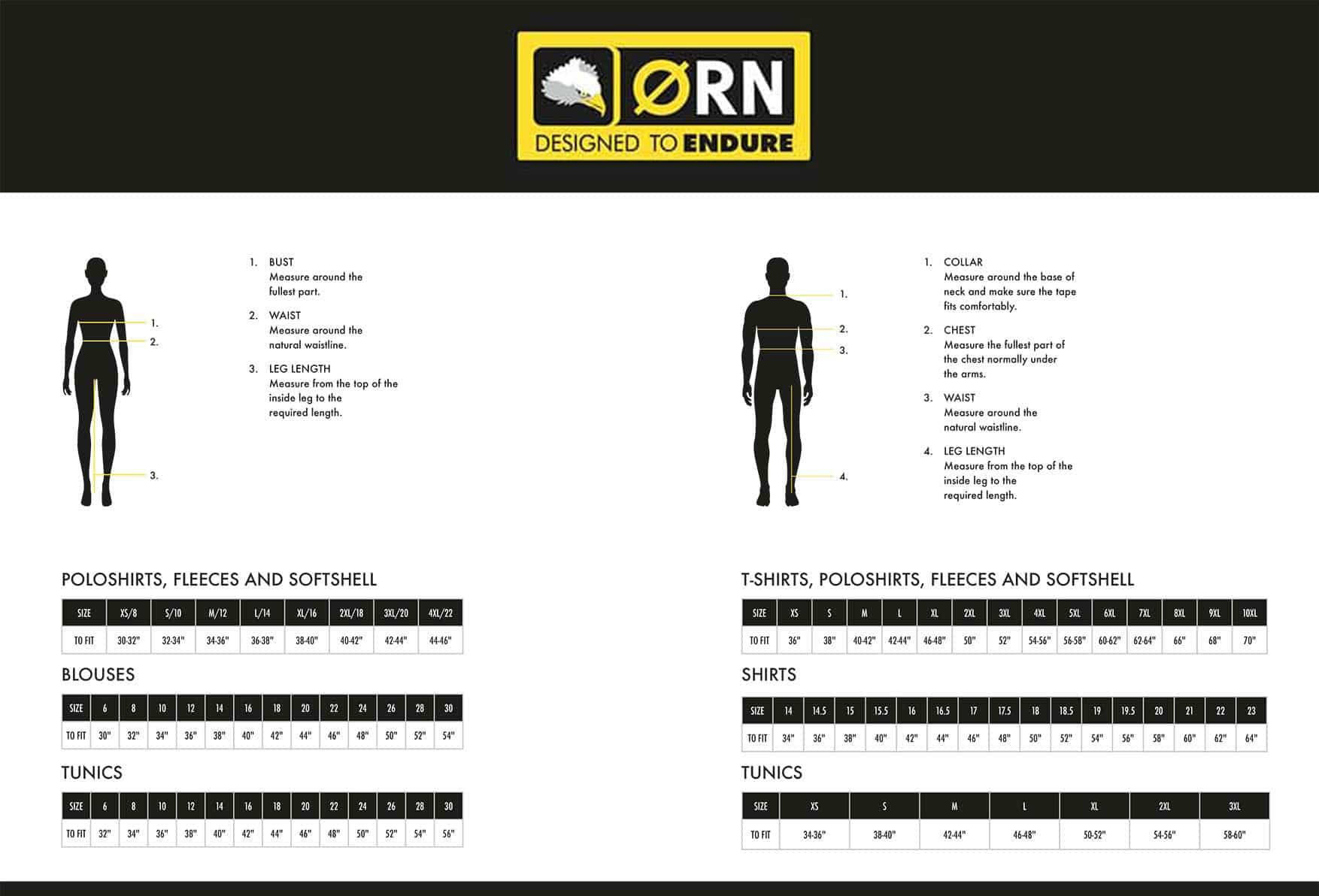Orn Size Guide