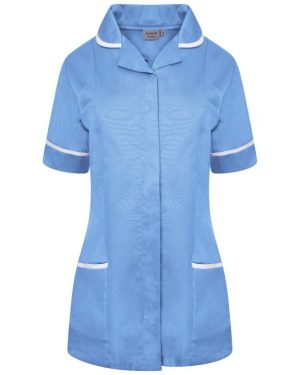 Healthcare Ladies Tunic Hospital Blue/White Trim