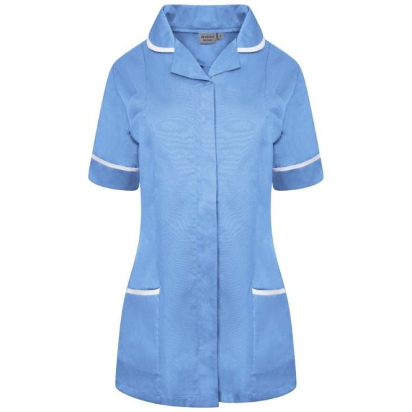 Healthcare Ladies Tunic Hospital Blue/White Trim