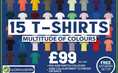 Bundle 15 Printed UC302 Premium T-Shirts