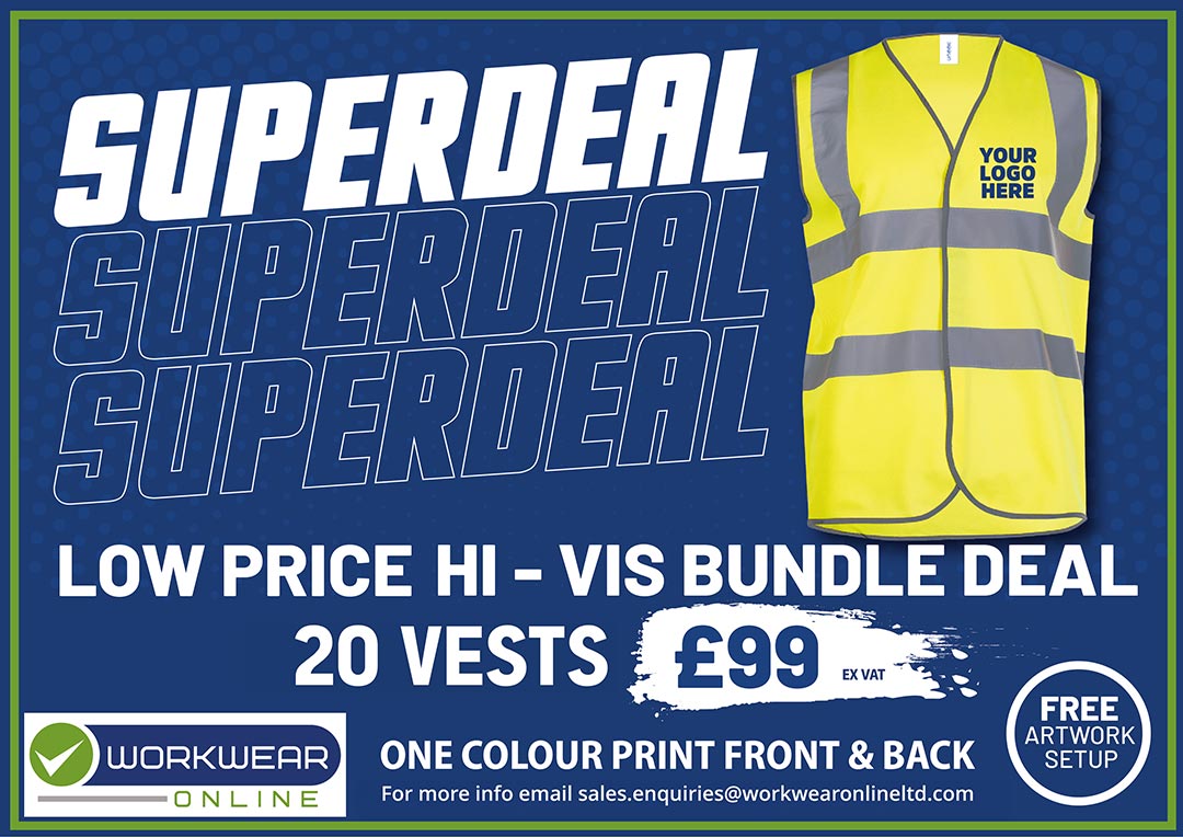20 sleeveless safety waistcoats custom printed on front and back £99. 20 sleeveless safety waistcoats custom printed on front and back £99.